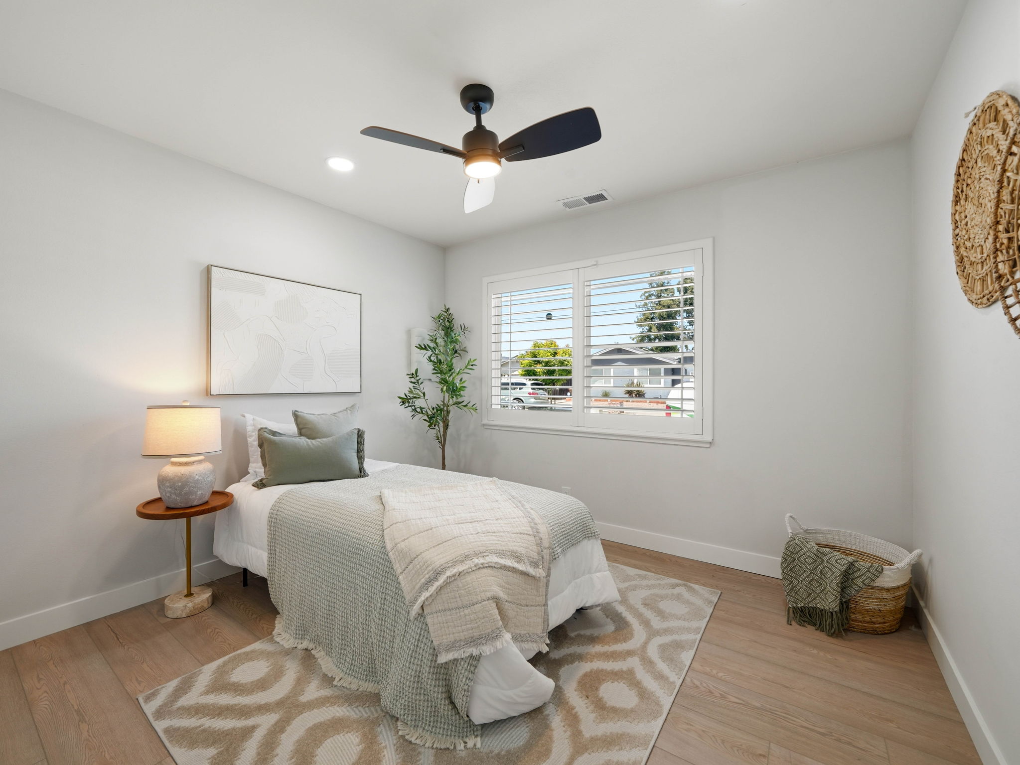 Guest bedroom with natural light