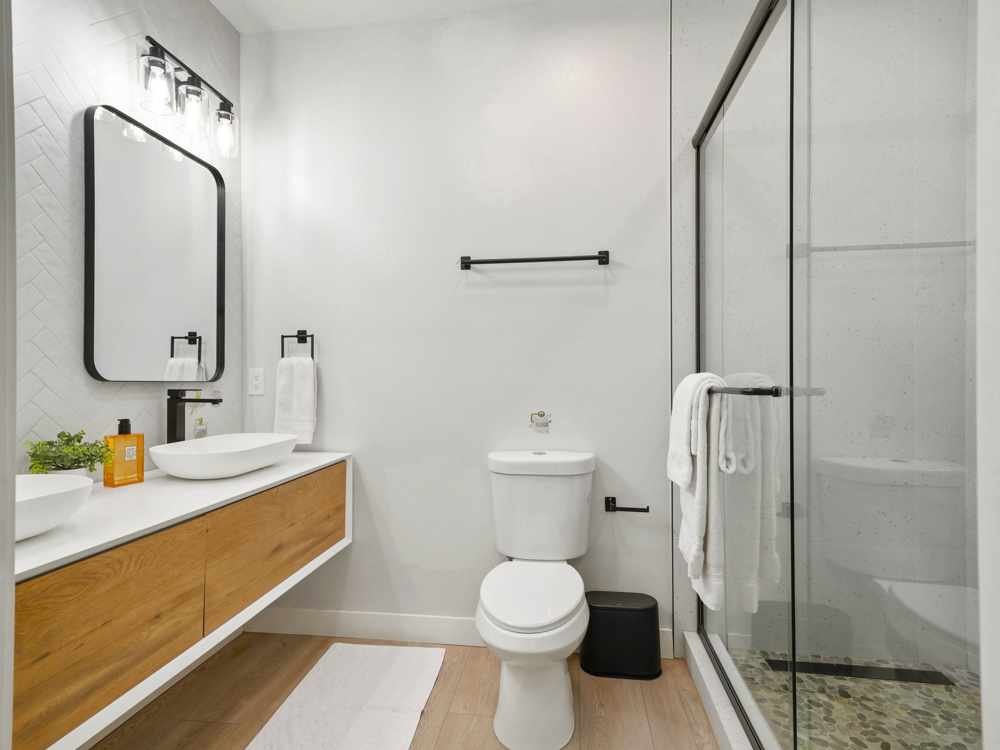 Spa-style master bathroom